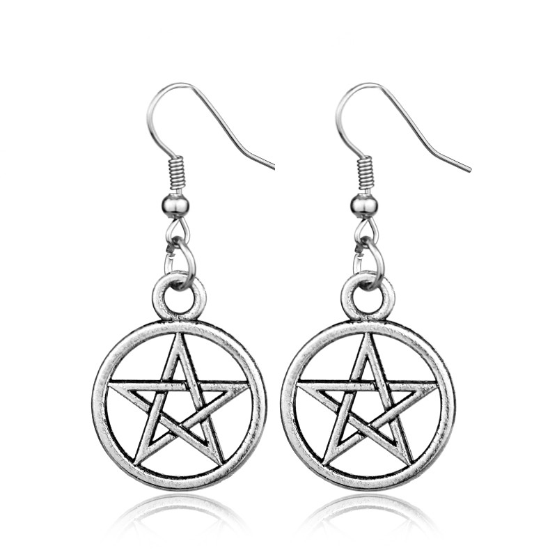 Örhängen Pentagram Wicca Pagan Symbol Rostfri Krok