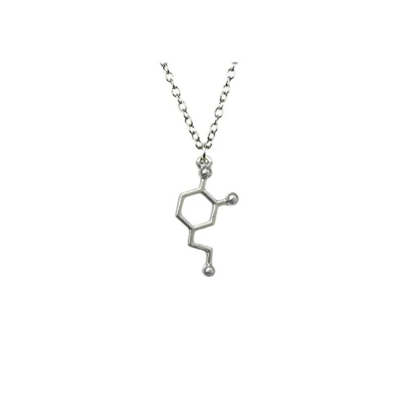 Halsband Molekyl Dopamin Rostfri kedja Kemi Molecule
