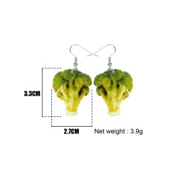 Örhängen BROCCOLI Grönsak Vegetable Kål Akryl Oversize 