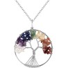 Halsband Livets Träd CHAKRA Tree Of Life lång kedja Rostfritt stål 75 cm