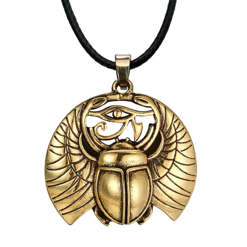 Halsband Horus Eye Of Ra Egyptisk Skyddsamulett Skarabé Udjat 