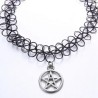 Choker - Pentagram - Halsband - Tattoo Spets 90-tal