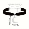 Choker Halvmåne Moon Crescent Moon HalsbandWicca Pagan Skull 