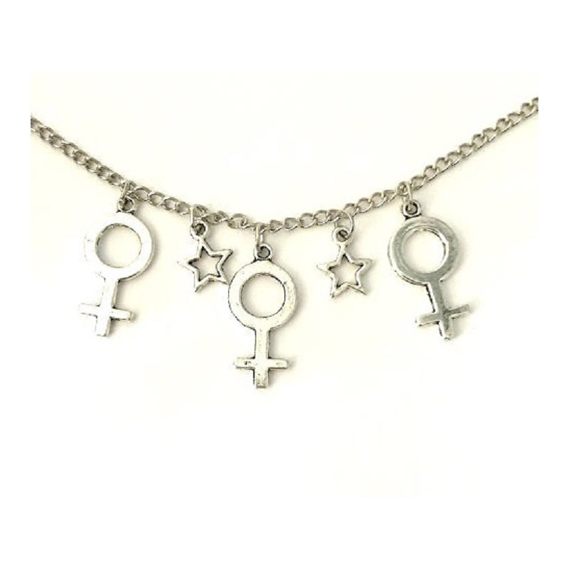 Halsband - Feminist Stjärnor - Kvinnosymbol - Venus - Feminism