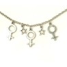 Halsband - Feminist Stjärnor - Kvinnosymbol - Venus - Feminism