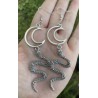 Örhängen Måne XL Orm Snake Serpent Crescent Moon Halvmåne 