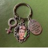 Nyckelring Frida Kahlo Silver Feminist Feminism Ikon Symboler