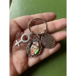 Nyckelring Frida Kahlo Silver Feminist Feminism Ikon Symboler