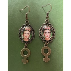 Örhängen Frida Kahlo Brons...