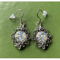 Örhängen Glitter Opal Snö...