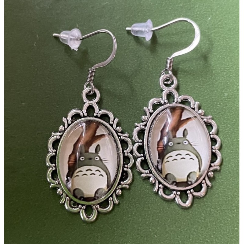 Örhängen TOTORO Anime Figur Miyazaki Silver