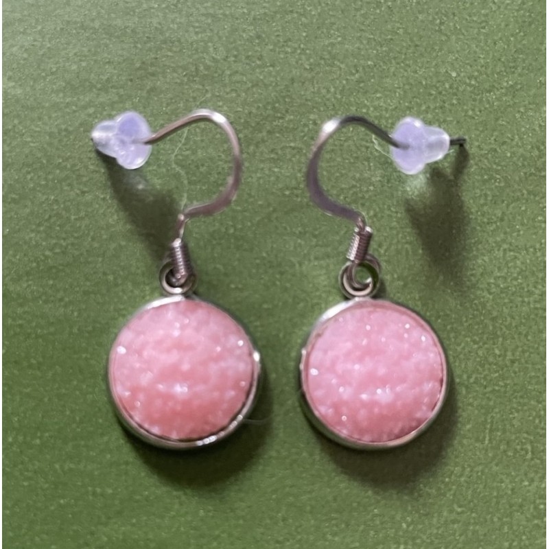 Örhängen Pastellrosa Glitter Kawaii Anime Rostfri krok.