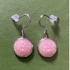 Örhängen Pastellrosa Glitter Kawaii Anime Rostfri krok.
