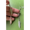 Örhängen Fjädrar Fjäder Långa Dingel feather Rostfri Krok