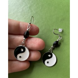 Örhängen Yin Yang Symbol Kraft Energi Rostfria krokar