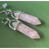 Örhängen Rosenkvarts Rostfri Krok Healing Wicca Pagan New Age 
