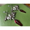 Örhängen Fladdermöss Bat Halloween Kista Coffin Fladdermus Goth