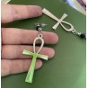 Örhängen Ankh Egyptisk Mytologi Silver Onyx Symbol Kors