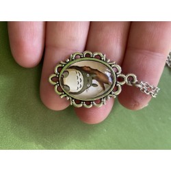 Halsband TOTORO Anime Figur Miyazaki Silver Rostfri kedja