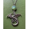 Halsband Drake Fjäll SilverDragon Scale Fantasy Rostfri Kedja