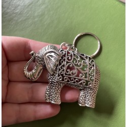 Nyckelring Elefant i antiksilver XL