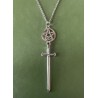 Halsband Svärd Pentagram Dagger Rostfri kedja