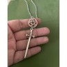 Halsband Svärd Pentagram Dagger Rostfri kedja
