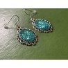 Örhängen Fjäll Sjöjungfru Turkos Mermaid Drake Scale Fantasy