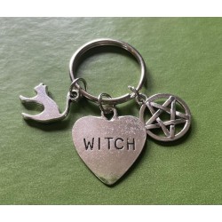 Nyckelring Witch Pentagram...