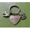 Nyckelring Witch Pentagram Katt Wicca Pagan 