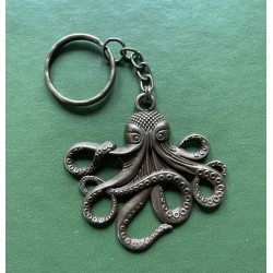 Nyckelring  Bläckfisk Octopus Kraken Cthulhu Antikbrons