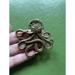 Nyckelring  Bläckfisk Octopus Kraken Cthulhu Antikbrons
