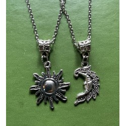 Halsband Sol Måne Kompis...