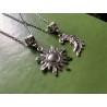 Halsband Sol Måne Kompis Partner 2 st Sun Moon Rostfri kedja