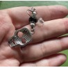 Örhängen Dödskalle Silver Skull Halloween Svart Rostfri Krok