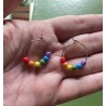 Örhängen Creoler Pride HBTQ Regnbågssmycke Symbol Rostfritt