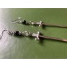 Örhängen Svärd Dagger XL Svart Sword Kniv Vapen Rostfri krok 