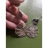 Örhängen Spindel Halloween Spider Web Spindelnät Svarta Änkan Skull