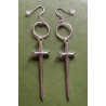 Örhängen Svärd Dagger O ring Sword Rostfri Krok