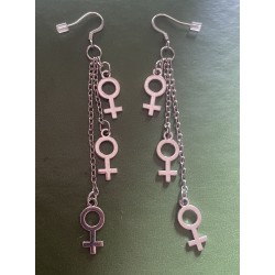 Örhängen Feminist Feminist Kvinnosymbol Venus Långa