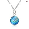 Halsband Fjäll Drake Sjöjungfru Fantasy Dragon Scale 5 färger