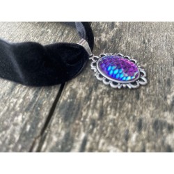 Choker Fjäll LILA  Sjöjungfru Drake Drakägg Fantasy Dragon 