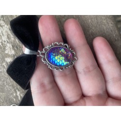 Choker Fjäll LILA  Sjöjungfru Drake Drakägg Fantasy Dragon 