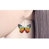 Örhängen Fjäril Regnbågsfärger Butterfly Oversize Rainbow