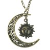 Halsband Måne Sol Crescent Moon Pagan Wicca 