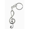 Nyckelring G-Klav Musik Kompositör Not C Clef AntiksilverpläteradMetall