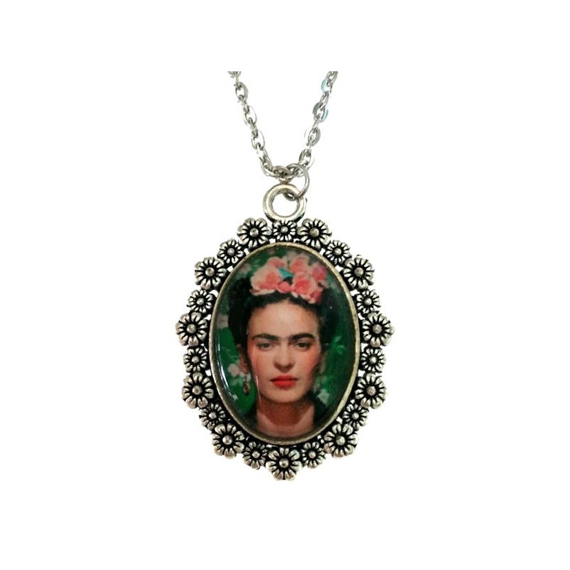 Halsband Frida Kahlo Feminist Ikon Feminism Symbol Rostfri Kedja