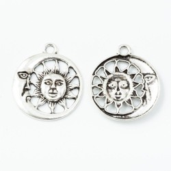 Halsband Sol Måne Wicca Pagan Sun Moon