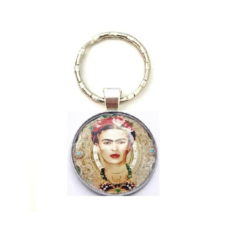 Nyckelring Frida Kahlo Feminist Feminism Ikon Silverfärgad metall Symbol