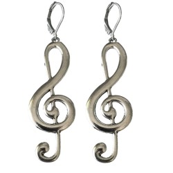 Örhängen G-klav Musik Clef...
